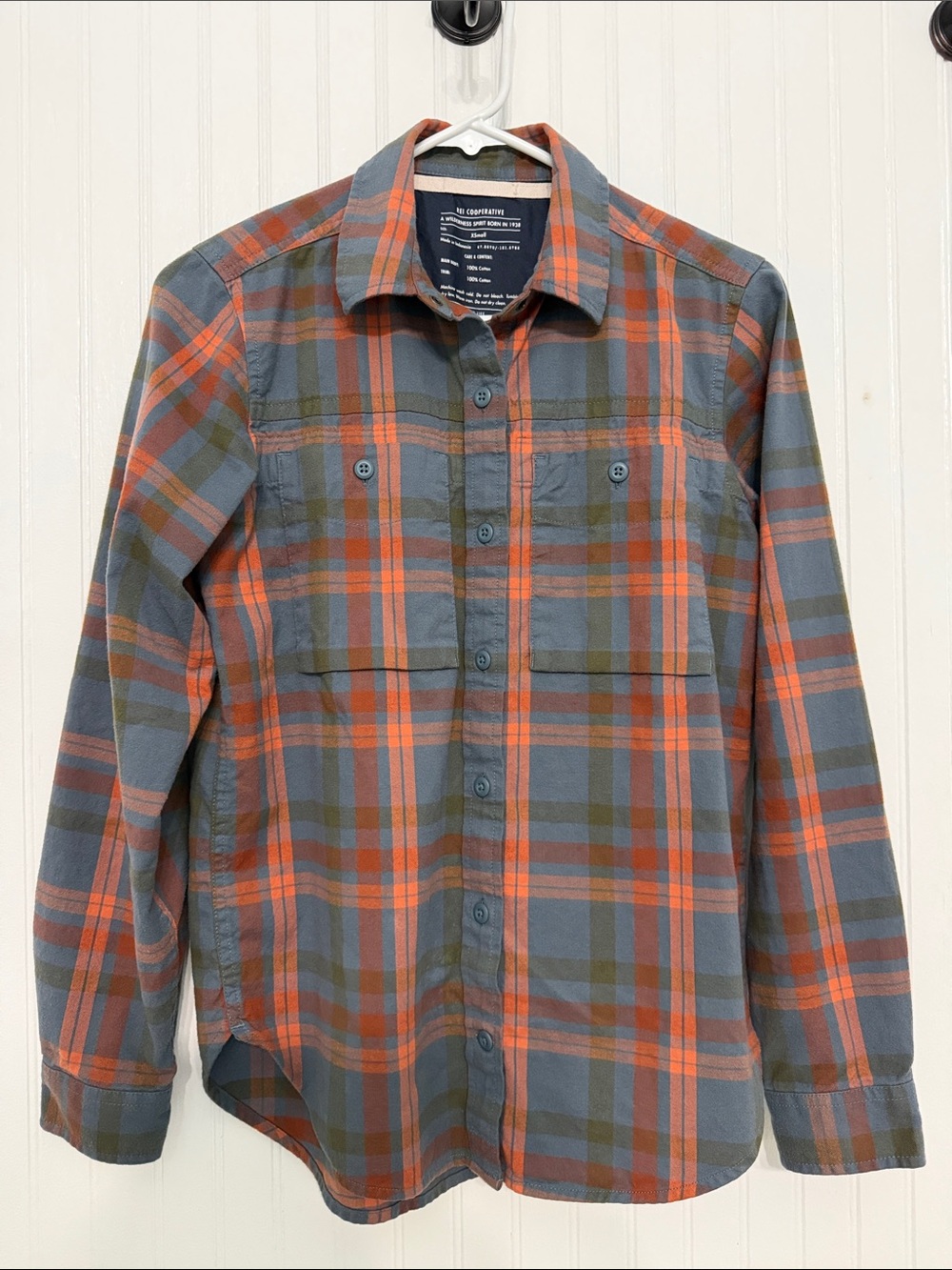 REI Co-op Wms XS Wallace Lake Flannel Shirt EUC